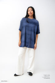 Legacy Tee Oversized 260 gsm Artesanal Dye Color Spray Blue