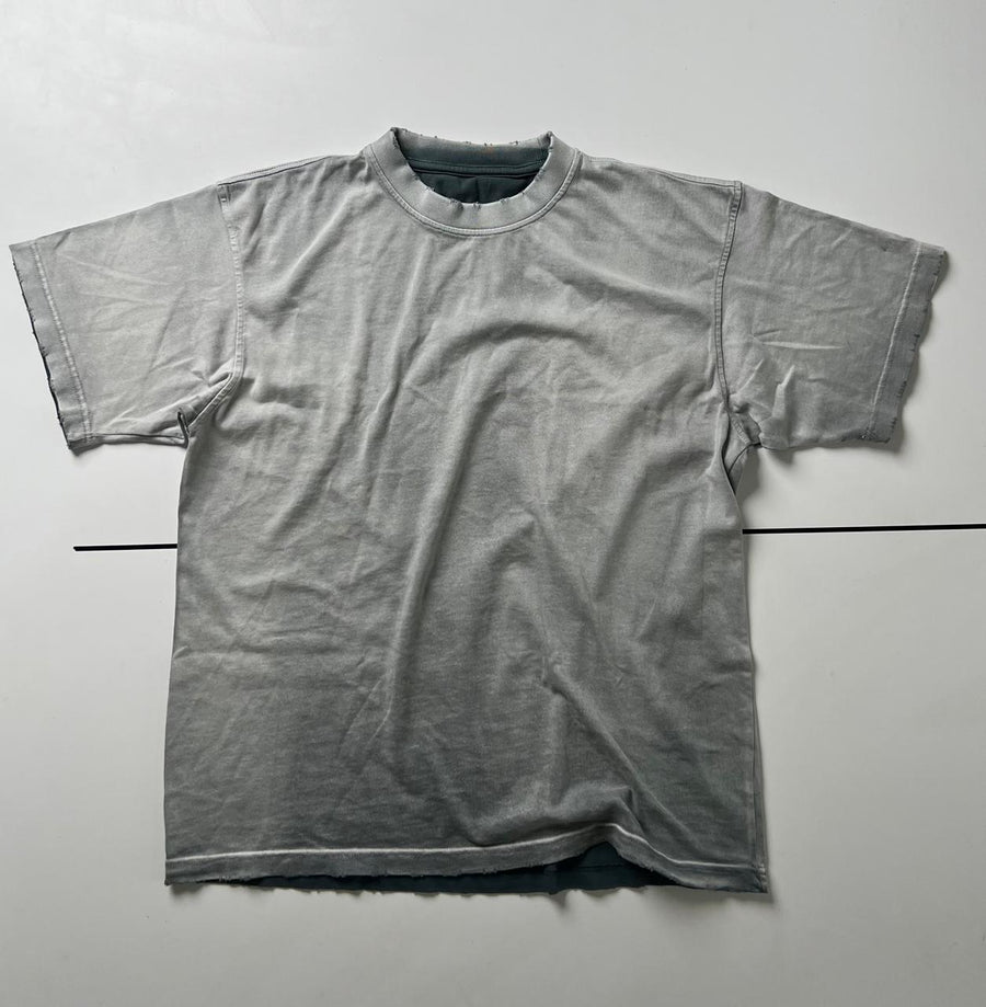 Legacy Tee Oversized 260 gsm Artesanal Dye con destrucción Color Spray Silver