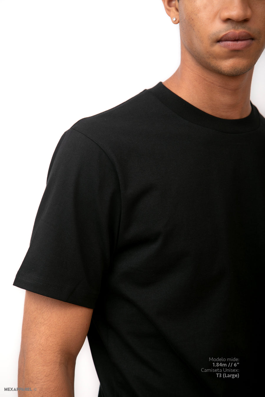 Signature Tee Regular Fit Tacto Seda 220 gsm Color Negro