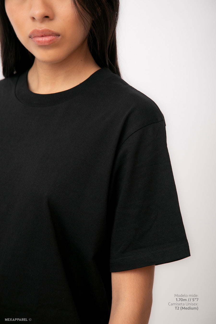 Signature Tee Regular Fit Tacto Seda 220 gsm Color Negro