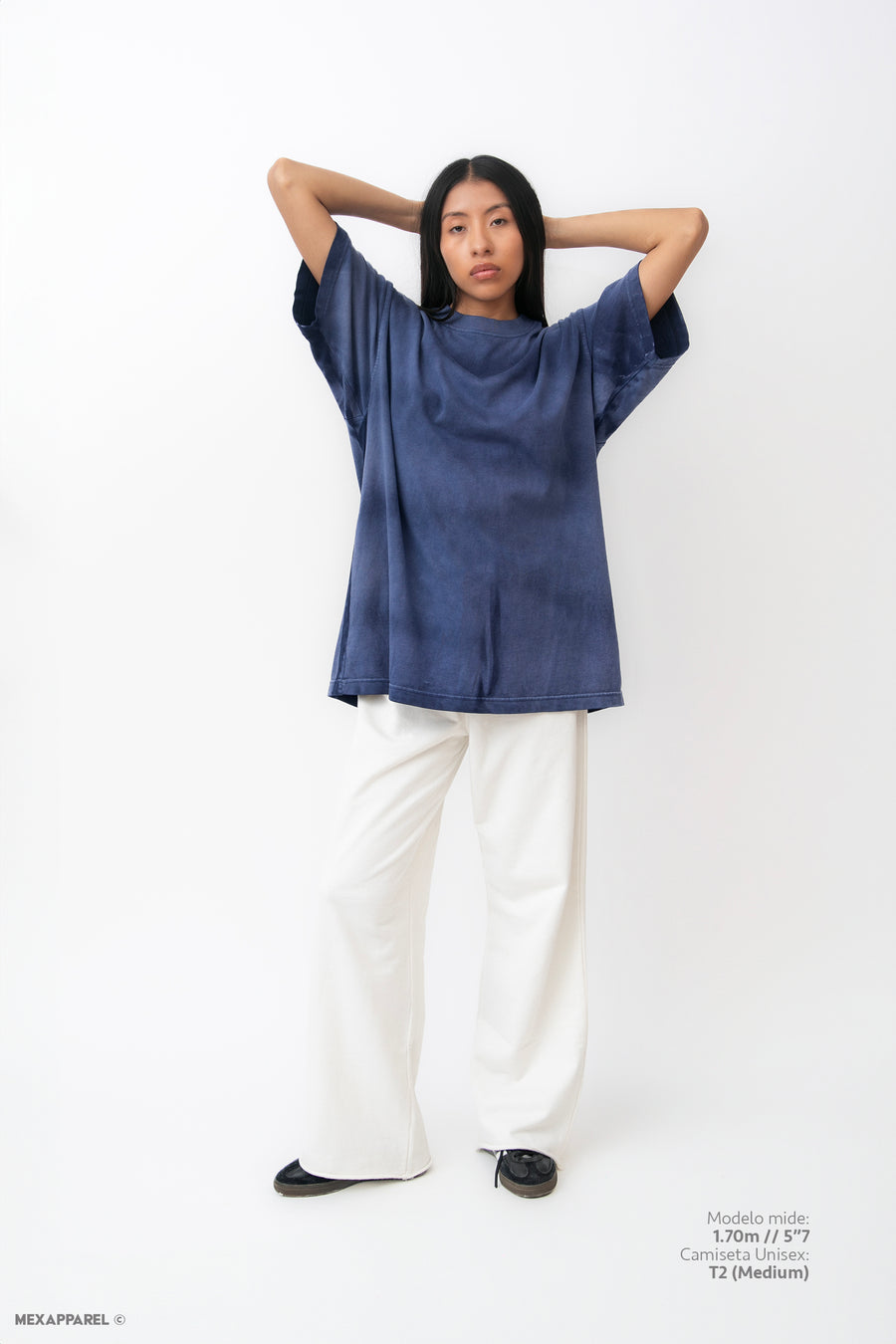 Legacy Tee Oversized 260 gsm Artesanal Dye Color Spray Blue