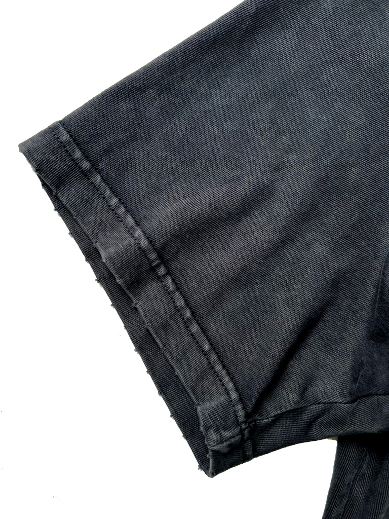 Legacy Tee Oversized 260 gsm Artesanal Dye con destrucción Vintage Black