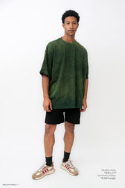 Legacy Tee Oversized 260 gsm Artesanal Dye Color Spray Green