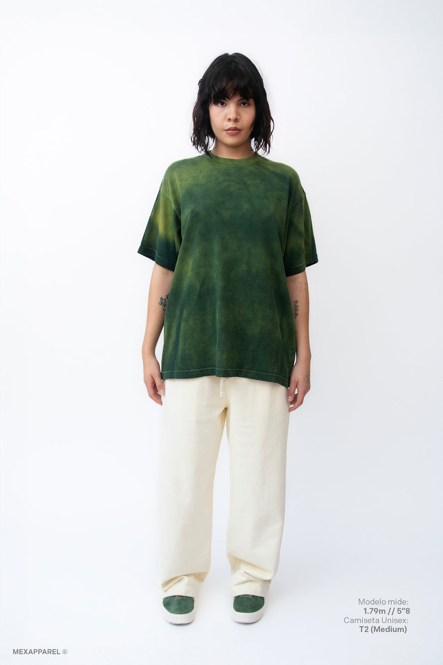 Legacy Tee Oversized 260 gsm Artesanal Dye Color Spray Green
