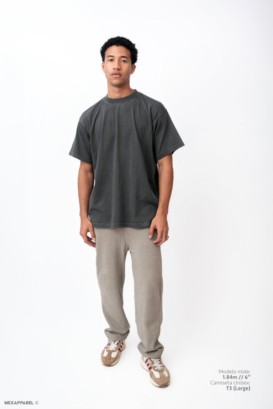 Legacy Tee Oversized 260 gsm Pigment dye Color Pigment Black